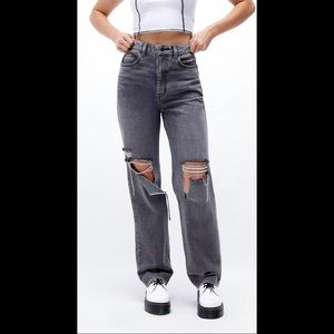 NWT Pacsun Washed Black Ripped '90s Boyfriend Jeans